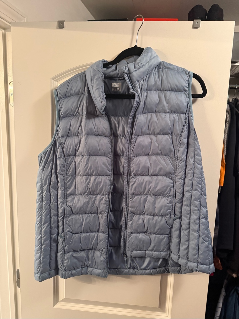 Light Blue Quilted Packable Vest -